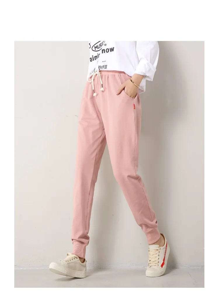 Obrix Sweet Loose Sporty Spring Summer Female Pants Casual Style Full Length Elastic Mid Waist Drawstring Streetwear Pants
Obrix Sweet Loose Sporty Spring Summer Female Pants Casual Style Full Length Elastic Mid Waist Drawstring Streetwear Pants
