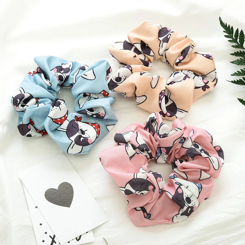 New Cartoon Dog Scrunchies Women Hair Ties Elastic Hair Bands Girls Headwear Cute Ponytail Holder Scrunchy Print Gumki Do Wlosow
New Cartoon Dog Scrunchies Women Hair Ties Elastic Hair Bands Girls Headwear Cute Ponytail Holder Scrunchy Print Gumki Do Wlosow