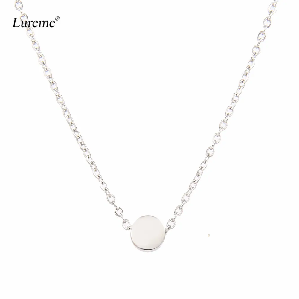 Ожерелье в горошек Lureme из нержавеющей стали ожерелье с шариком подвеской для
