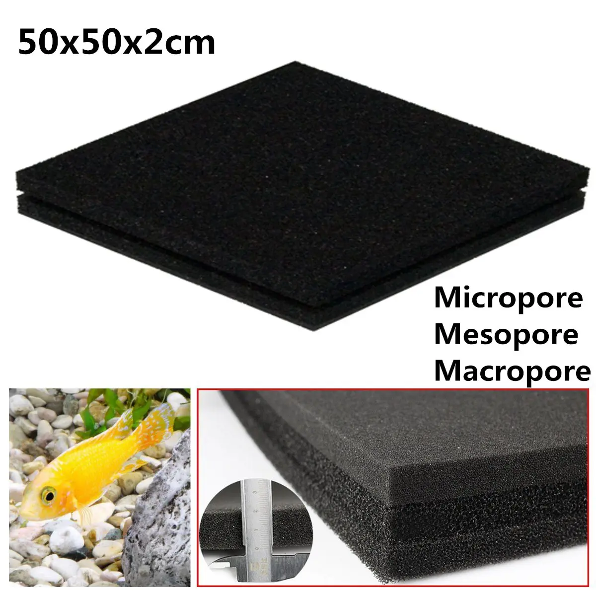 50x50x2cm Black Biological Cotton Filter Foam Pond Aquarium Fish Tank Sponge Pad
50x50x2cm Black Biological Cotton Filter Foam Pond Aquarium Fish Tank Sponge Pad