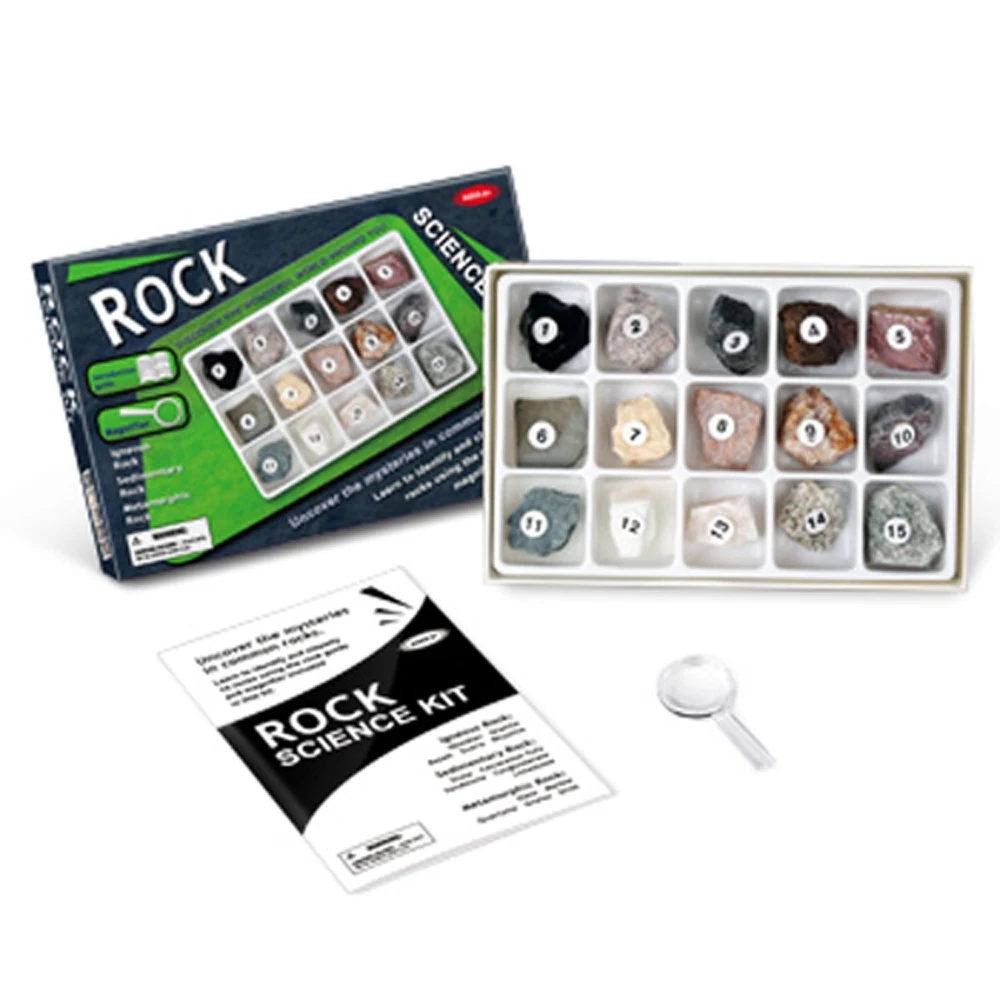 Set of 15 Science Rocks & Minerals Specimen Kit Sedimentary Metamorphic Igneous Sedimentary Metamorphic Volcanic Educational Toy
Set of 15 Science Rocks & Minerals Specimen Kit Sedimentary Metamorphic Igneous Sedimentary Metamorphic Volcanic Educational Toy