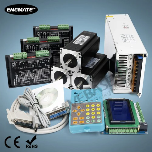 CNC Kit 3 Axis Professional Breakout Board Stepper Drivers Nema23 Stepper Motor
CNC Kit 3 Axis Professional Breakout Board Stepper Drivers Nema23 Stepper Motor