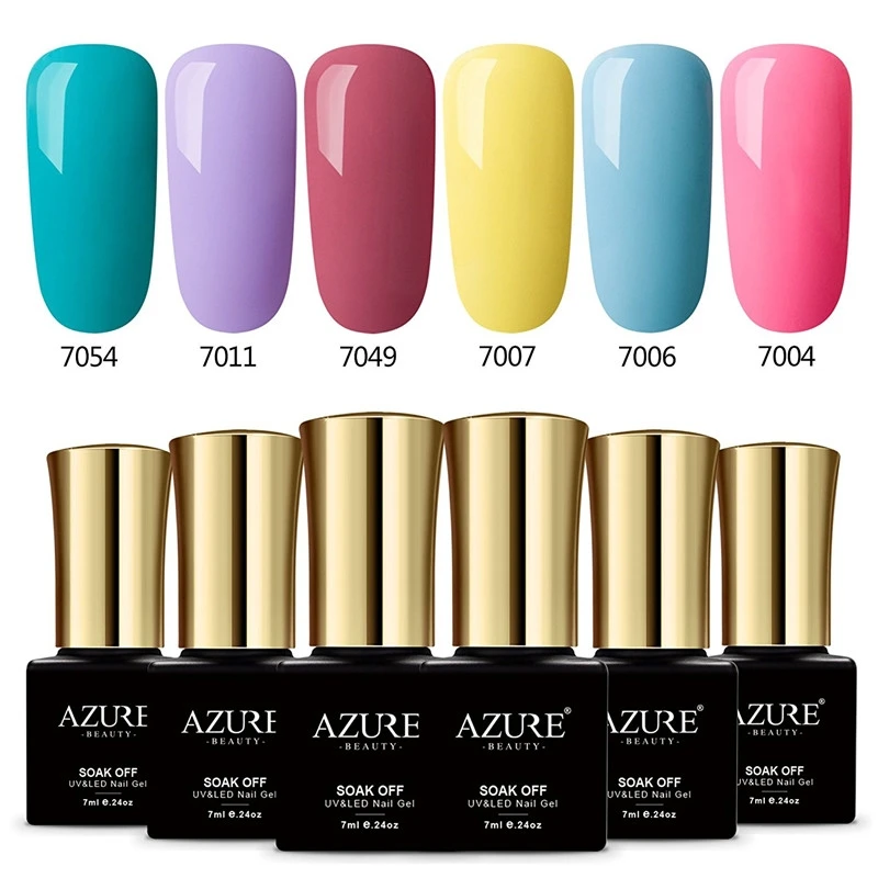 AZURE BEAUTY Candy Color Gel Varnishes Nail Glue 6pcs/lot Gel Nail Polish Kit Soak Off Nail Polish Semi Permanent Enamel
AZURE BEAUTY Candy Color Gel Varnishes Nail Glue 6pcs/lot Gel Nail Polish Kit Soak Off Nail Polish Semi Permanent Enamel