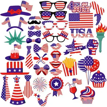 40pcs 4th of July Photo Booth Props DIY Kit for Independence Day Party Home Decorations
40pcs 4th of July Photo Booth Props DIY Kit for Independence Day Party Home Decorations