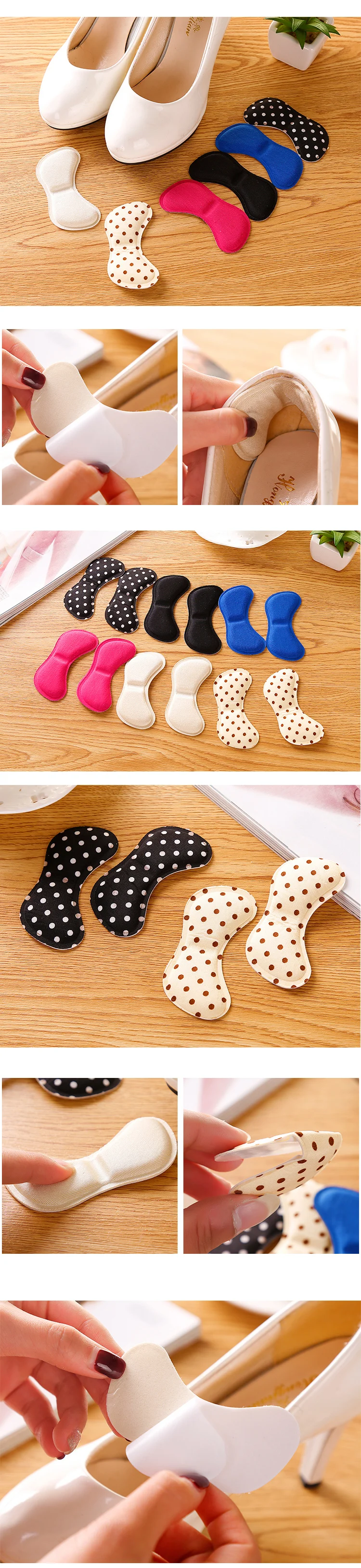 Soft Foam Half Soles Insoles Shoes Back Inserts Heel Liner Cushion Protector Foot Care Shoe Pads Grips Stickers (8)