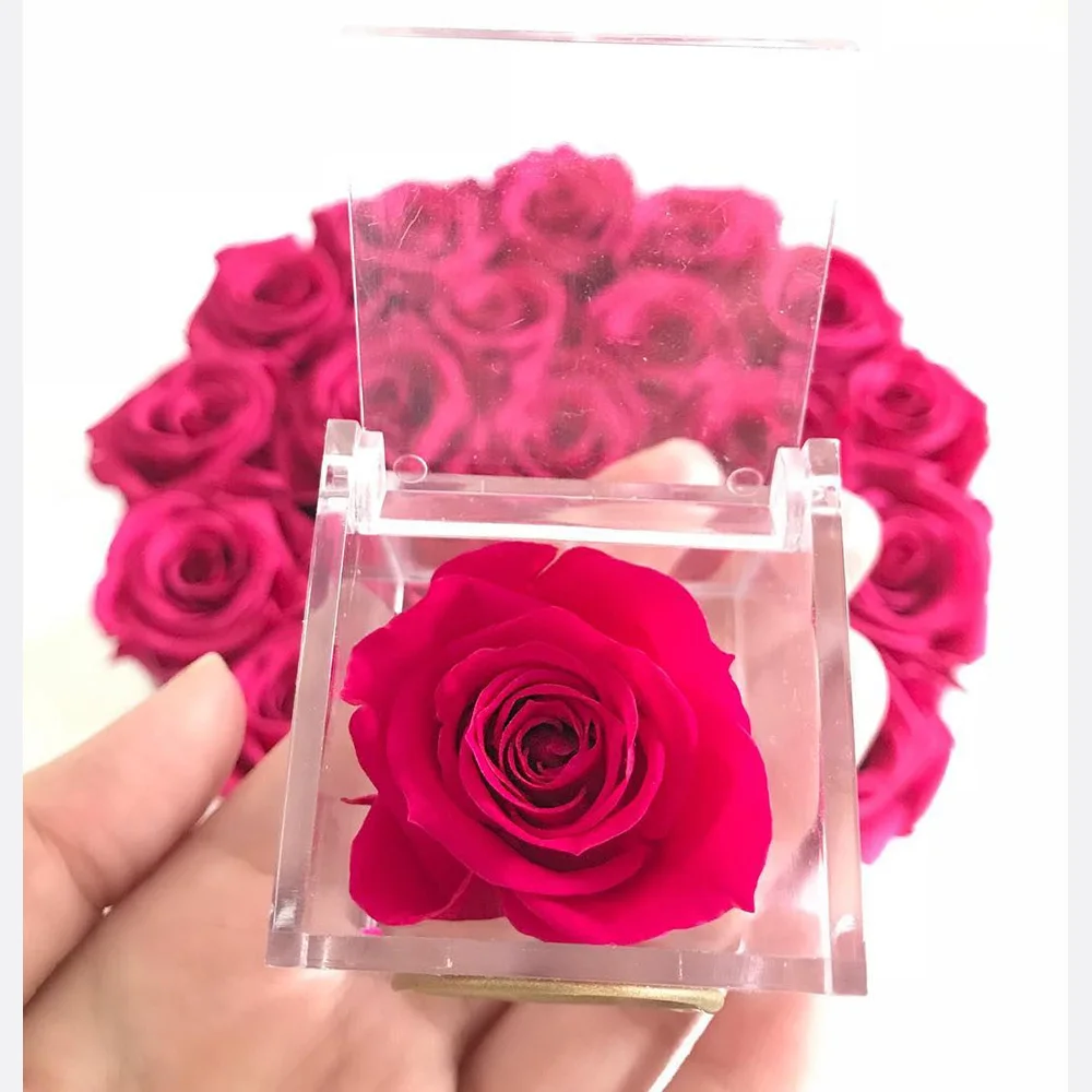 Acrylic Flower Box One Frame Rose Small Boxes with Flip Cover Valentine's Day Present Surprise Gift Without Flowers
Acrylic Flower Box One Frame Rose Small Boxes with Flip Cover Valentine's Day Present Surprise Gift Without Flowers
