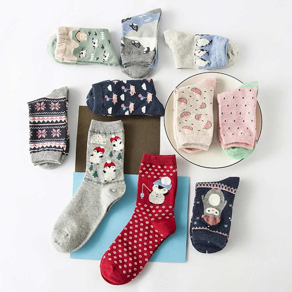 New 2 Pairs/Set! Cartoon Animal Pattern Long Cotton Socks Women Girl Female Creative Cute Soft Winter Autumn Sock Mieas
New 2 Pairs/Set! Cartoon Animal Pattern Long Cotton Socks Women Girl Female Creative Cute Soft Winter Autumn Sock Mieas