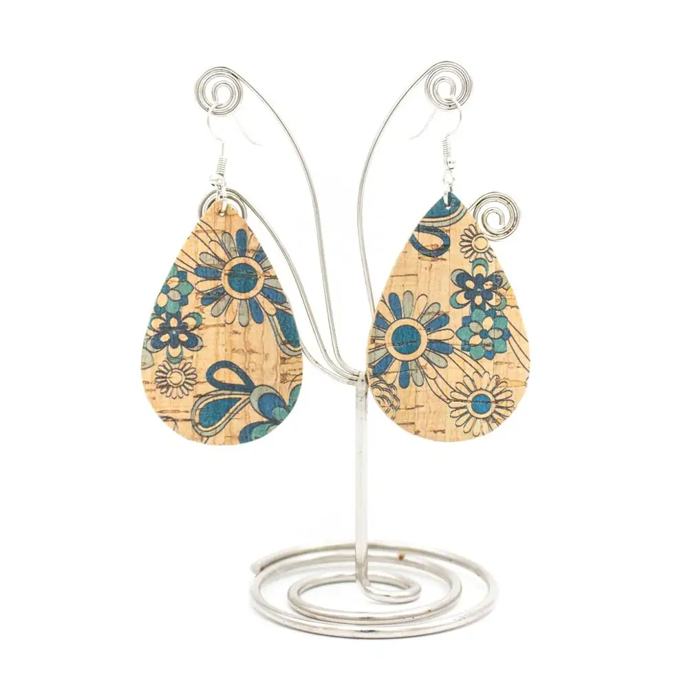 Blue print Natural softwood fabric handmade ladies earrings, stylish jewelry for women cork earring ER-074-C
Blue print Natural softwood fabric handmade ladies earrings, stylish jewelry for women cork earring ER-074-C