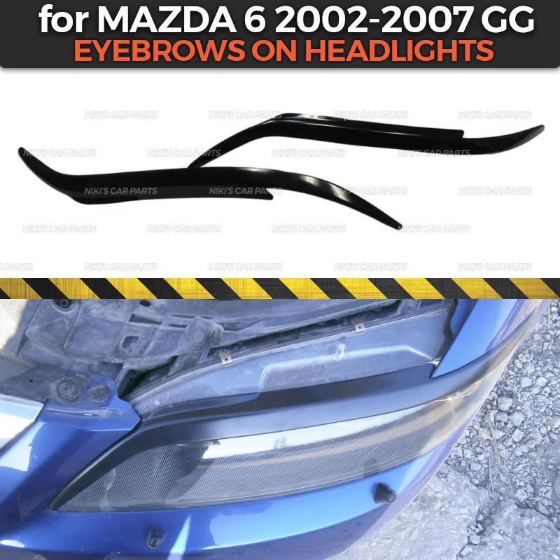 Eyebrows on headlights case for Mazda 6 GG 2002-2007 ABS plastic cilia eyelash molding decoration car styling tuning
Eyebrows on headlights case for Mazda 6 GG 2002-2007 ABS plastic cilia eyelash molding decoration car styling tuning