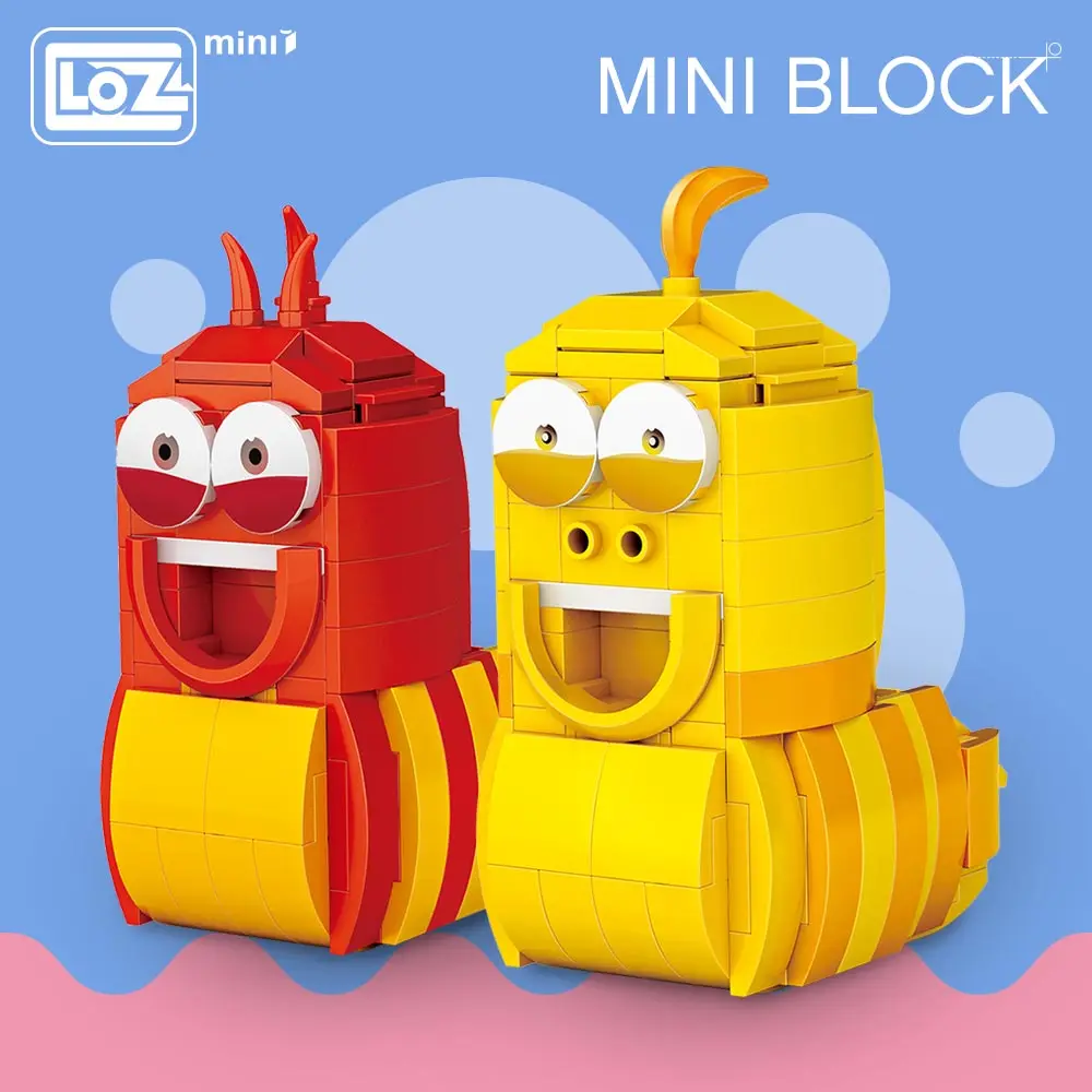 LOZ Mini Blocks Animal Cartoon Worm Set Assembly Anime Action Figure Kawaii Bricks Building Educational Toy DIY | Игрушки и хобби