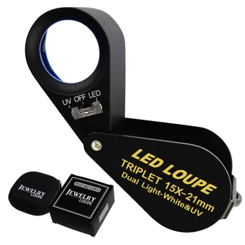 15x 21mm Optic Glass Loupe 6 LED & UV Light Foldaway Pocket Black Frame Photographer Hobbyist Watchmaker Achromatic Aplanatic
15x 21mm Optic Glass Loupe 6 LED & UV Light Foldaway Pocket Black Frame Photographer Hobbyist Watchmaker Achromatic Aplanatic