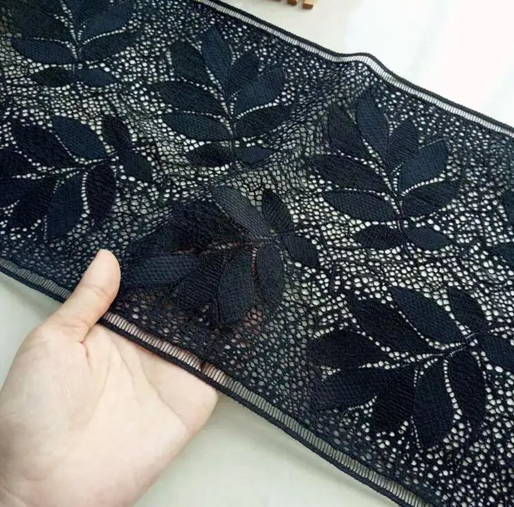 1 Meter Leaf Pattern Elastic Lace Trim Clothing Accessories DIY Sewing Lace Applique Black Color Stretch Lace Fabric 23cm
1 Meter Leaf Pattern Elastic Lace Trim Clothing Accessories DIY Sewing Lace Applique Black Color Stretch Lace Fabric 23cm