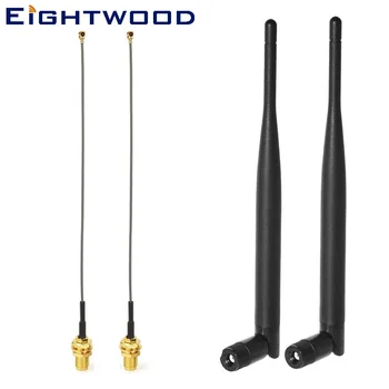 Eightwood Dual Band WiFi 2.4GHz 5GHz 6dBi RP-SMA Plug Male Antenna Aerial and 15cm IPX IPEX U.FL Coaxial Cable 2set
Eightwood Dual Band WiFi 2.4GHz 5GHz 6dBi RP-SMA Plug Male Antenna Aerial and 15cm IPX IPEX U.FL Coaxial Cable 2set