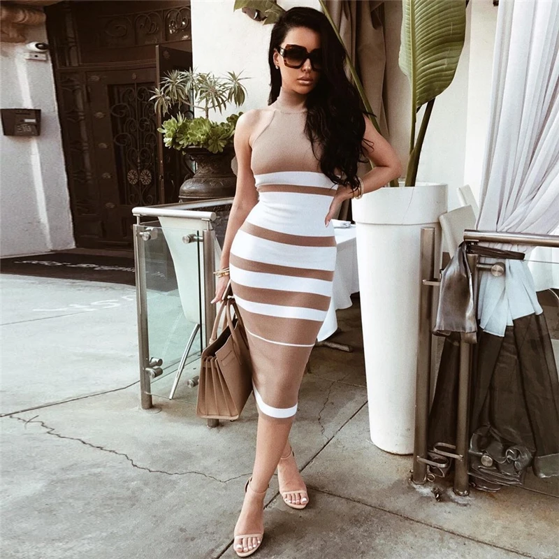 maketina Vestido Midi Elegante High Quality Women Fashion 2018 Sexy Black and White Striped Bodycon Bandage Dress Rayon Backless
maketina Vestido Midi Elegante High Quality Women Fashion 2018 Sexy Black and White Striped Bodycon Bandage Dress Rayon Backless