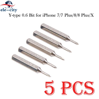 5PCS Y-type CR-V Screw head 0.6 Bit Precision Screw Driver Opening Repair Tool Set for iPhone 7/7 Plus/8/8 Plus/X Hand tools M4
5PCS Y-type CR-V Screw head 0.6 Bit Precision Screw Driver Opening Repair Tool Set for iPhone 7/7 Plus/8/8 Plus/X Hand tools M4