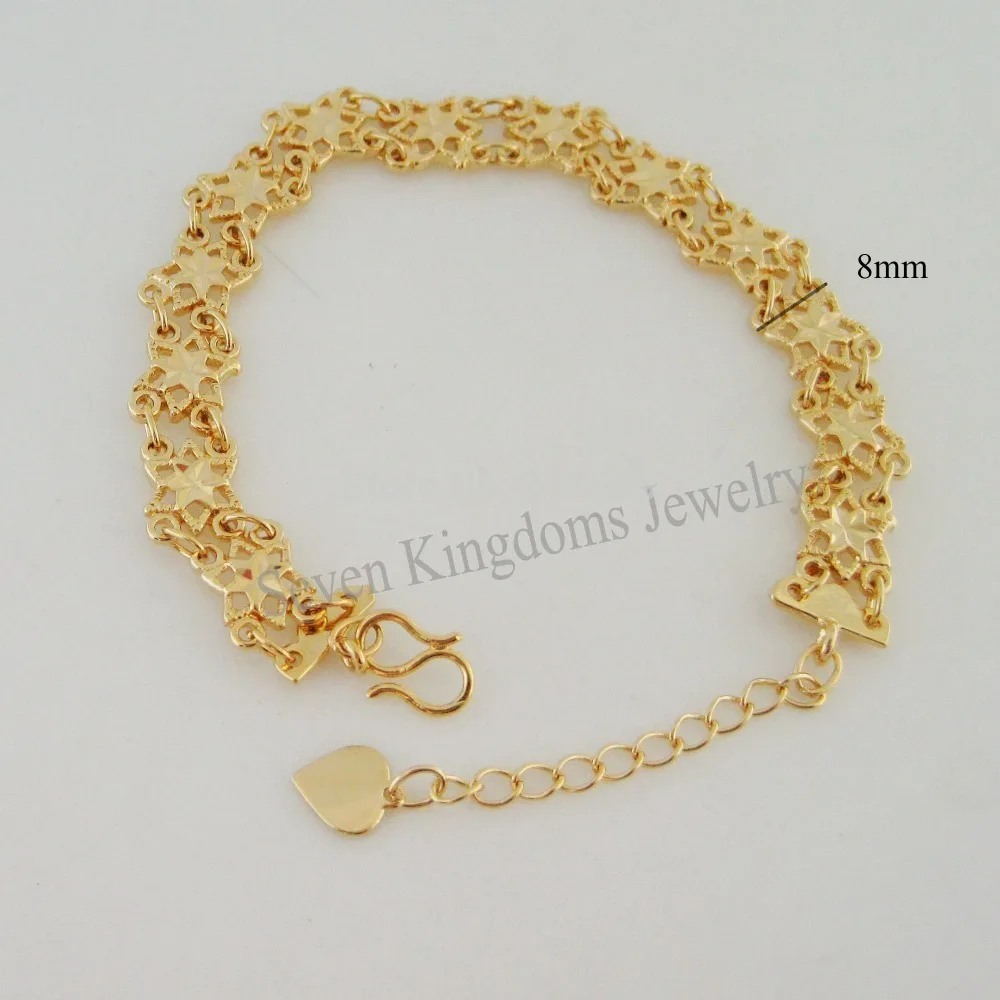 Min Order 10$/Can mix design //NEW 7.5"+1.4" - YELLOW GOLD OVERLAY FILLED BRASS STAR CARVED LINK BRACELET/GREAT GIFT/
Min Order 10$/Can mix design //NEW 7.5"+1.4" - YELLOW GOLD OVERLAY FILLED BRASS STAR CARVED LINK BRACELET/GREAT GIFT/