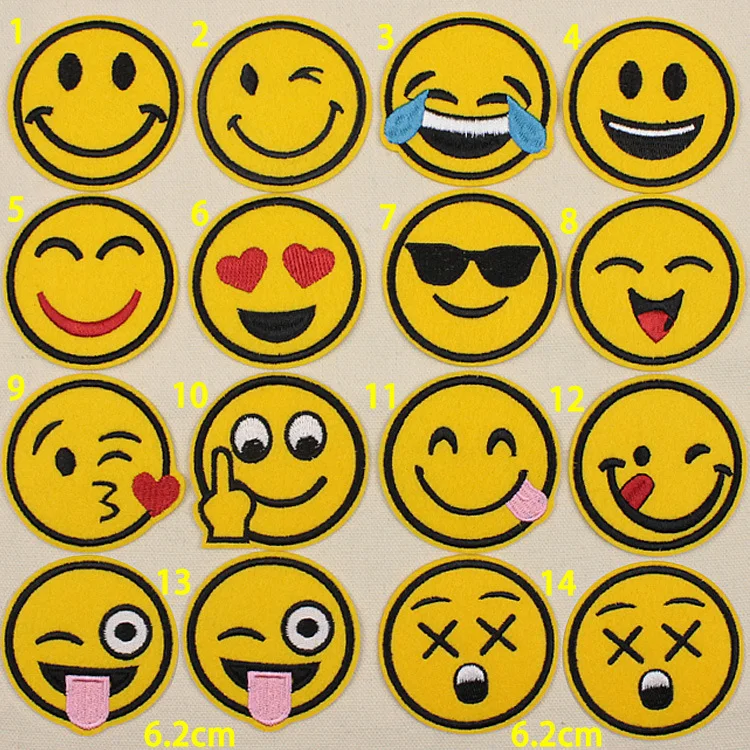 Iron On Patches For Clothing Emoji Embroidery Patch Stripe Applications Fabric Badges Handmade Stickers DIY Craft For Children
Iron On Patches For Clothing Emoji Embroidery Patch Stripe Applications Fabric Badges Handmade Stickers DIY Craft For Children