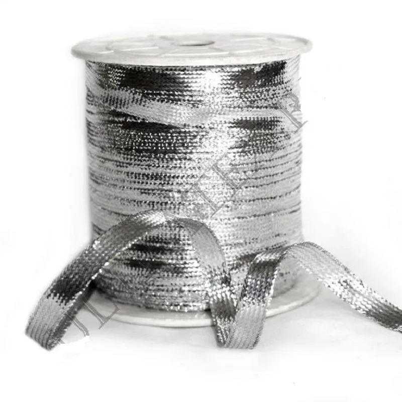 4mm 8mm Flat metal Cord gold silver 100 meters per roll Solid Color braided Cord Thread Decorative DIY Sewing rope Pipe
4mm 8mm Flat metal Cord gold silver 100 meters per roll Solid Color braided Cord Thread Decorative DIY Sewing rope Pipe