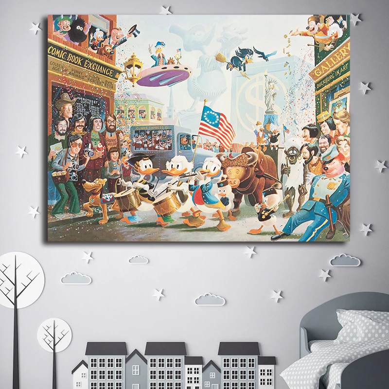 Carl Barks' Story Scrooges McDuckes Canvas Prints Picture Modular Paintings for Living Room Poster on The Wall Home Decoration
Carl Barks' Story Scrooges McDuckes Canvas Prints Picture Modular Paintings for Living Room Poster on The Wall Home Decoration
