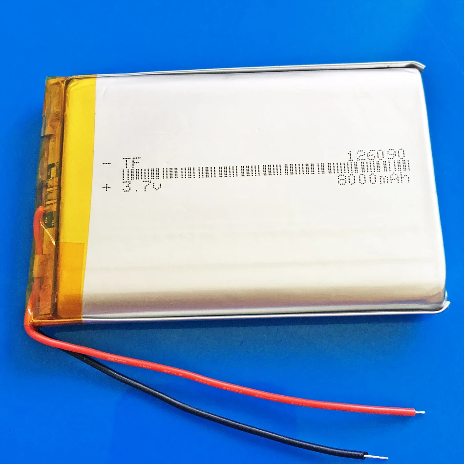 3.7V 8000mAh high capacity Rechargeable battery 126090 lipo polymer lithium li-ion battery for power bank tablet PC laptop PAD
3.7V 8000mAh high capacity Rechargeable battery 126090 lipo polymer lithium li-ion battery for power bank tablet PC laptop PAD