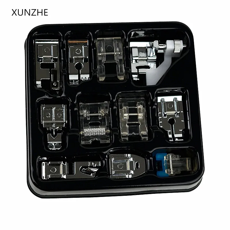 XUNZHE 11 pcs/set Multifunction INDUSTRIAL Electric Sewing Machine Presser Feet Rolled Hem Foot Sew Accessories
XUNZHE 11 pcs/set Multifunction INDUSTRIAL Electric Sewing Machine Presser Feet Rolled Hem Foot Sew Accessories