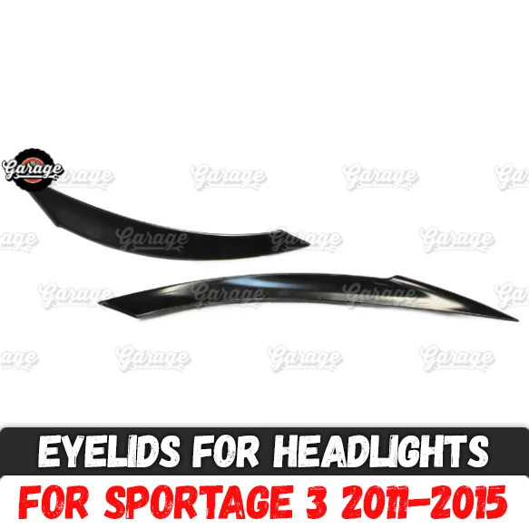 Eyelids for headlights for Kia Sportage 3 2011-2015 ABS plastic pads cilia eyebrows covers trim accessories car styling tuning
Eyelids for headlights for Kia Sportage 3 2011-2015 ABS plastic pads cilia eyebrows covers trim accessories car styling tuning