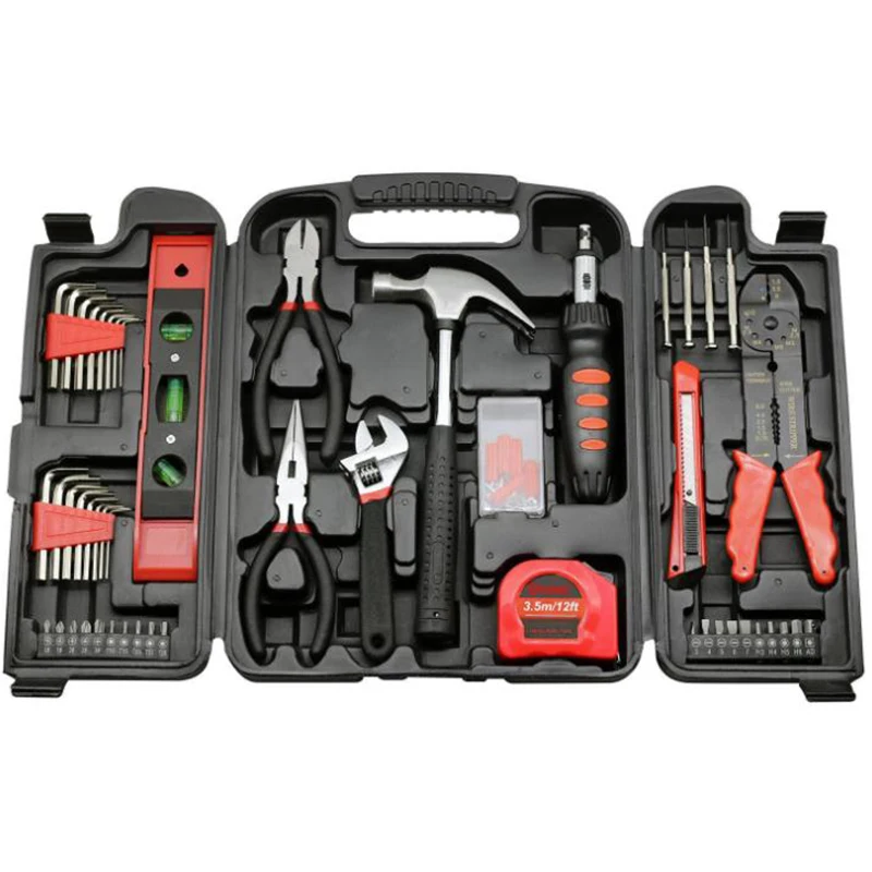 129pcs Home Hand Tool Set Kit Household Tools Mechanics Remover Repair Case Red Hand Tool Set Multifunctional Tool Kit
129pcs Home Hand Tool Set Kit Household Tools Mechanics Remover Repair Case Red Hand Tool Set Multifunctional Tool Kit