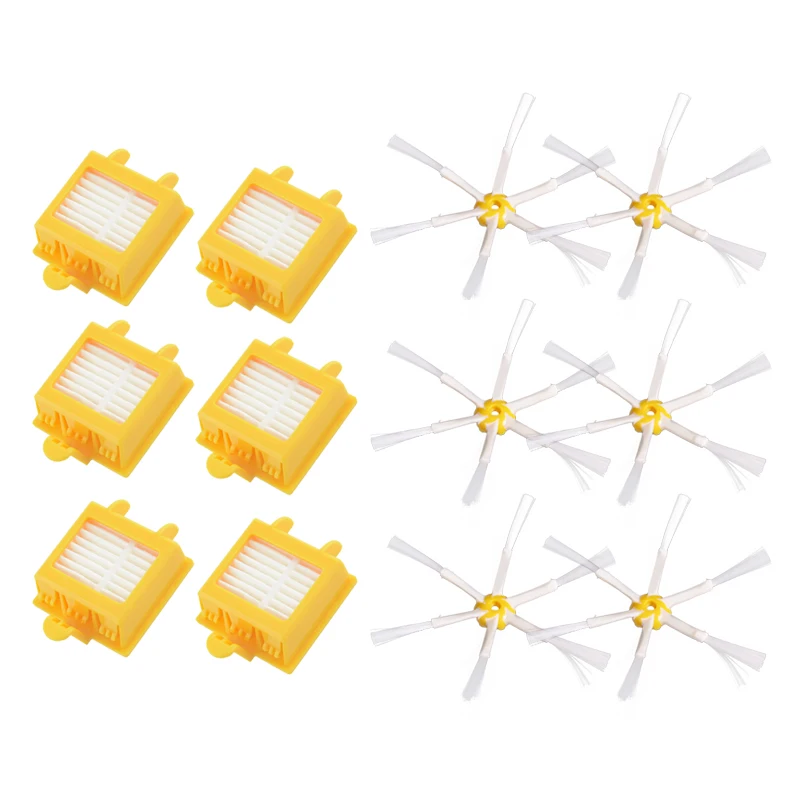 6 Pack Hepa Filters + 6Pcs Side Brushes 6-Armed for iRobot Roomba 700 Series 760 770 780 790 Robot Vacuum Cleaner Spare Parts
6 Pack Hepa Filters + 6Pcs Side Brushes 6-Armed for iRobot Roomba 700 Series 760 770 780 790 Robot Vacuum Cleaner Spare Parts