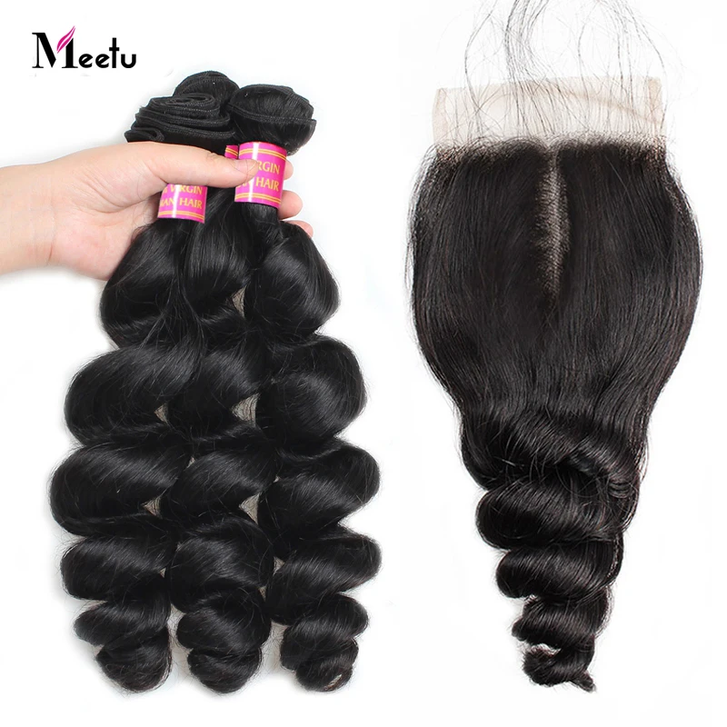 Meetu Loose Wave Bundles With Closure Free Part Malaysian Hair Bundles With Closure 100% Human Hair 3 Bundles With Closure 4X4
Meetu Loose Wave Bundles With Closure Free Part Malaysian Hair Bundles With Closure 100% Human Hair 3 Bundles With Closure 4X4