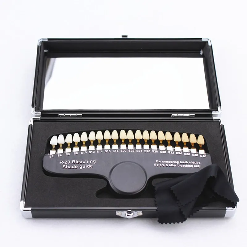 20 Colors Dental Whitening 3D Shade Guide Color Comparator With Mirror For Professional Cold Light Tooth Whitening Material
20 Colors Dental Whitening 3D Shade Guide Color Comparator With Mirror For Professional Cold Light Tooth Whitening Material