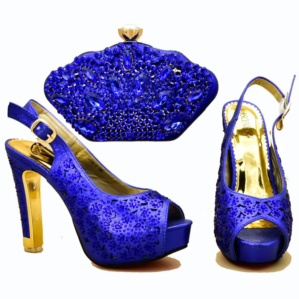 Royal blue italian shoes and bag matching set with big stones high heel sandal shoes lady with clutches bag royal blue SB8339-1
Royal blue italian shoes and bag matching set with big stones high heel sandal shoes lady with clutches bag royal blue SB8339-1