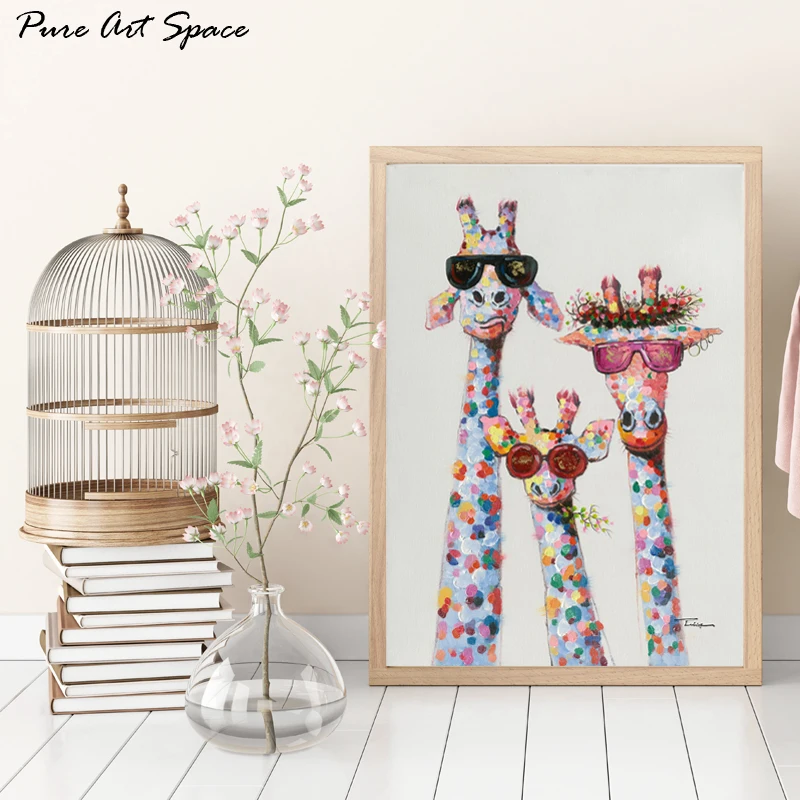 Giraffe Family Canvas Art Three Giraffes Cream Print Artwork Abstract Animal Wall Art Deer Canvas Painting Decoration of Home
Giraffe Family Canvas Art Three Giraffes Cream Print Artwork Abstract Animal Wall Art Deer Canvas Painting Decoration of Home