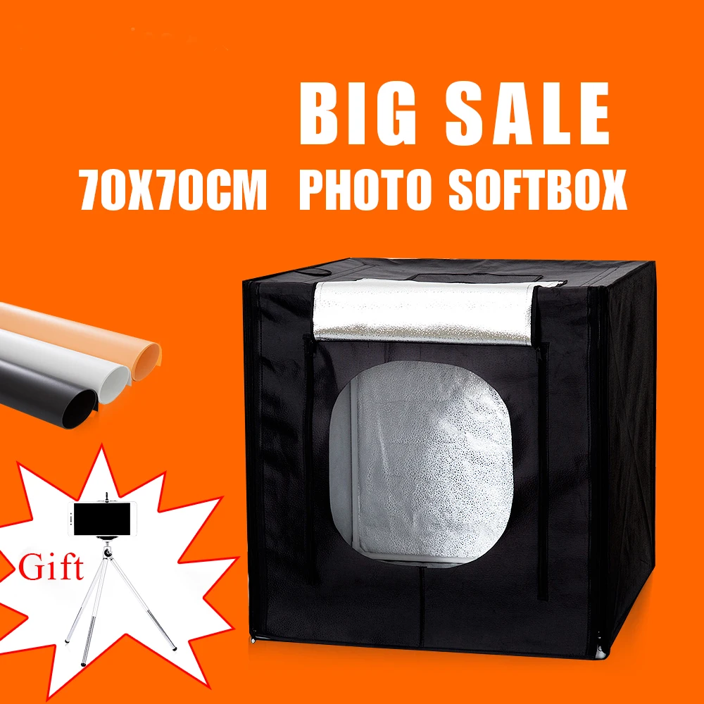 70X70X70CM 27.5'' LED Lightbox For Shooting Tent , Portable Photo Box Softbox ,Lighting Room For Jewelry CLothing DSLR
70X70X70CM 27.5'' LED Lightbox For Shooting Tent , Portable Photo Box Softbox ,Lighting Room For Jewelry CLothing DSLR