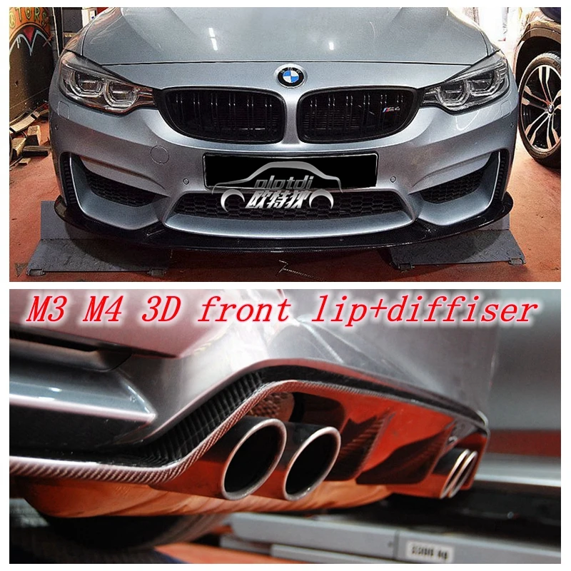 3D Style Set Front lip + Rear Diffuser Carbon fiber Body kits Bumper Spoiler for BMW F80 M3 F82 F82 M4 2014 up Car Styling
3D Style Set Front lip + Rear Diffuser Carbon fiber Body kits Bumper Spoiler for BMW F80 M3 F82 F82 M4 2014 up Car Styling