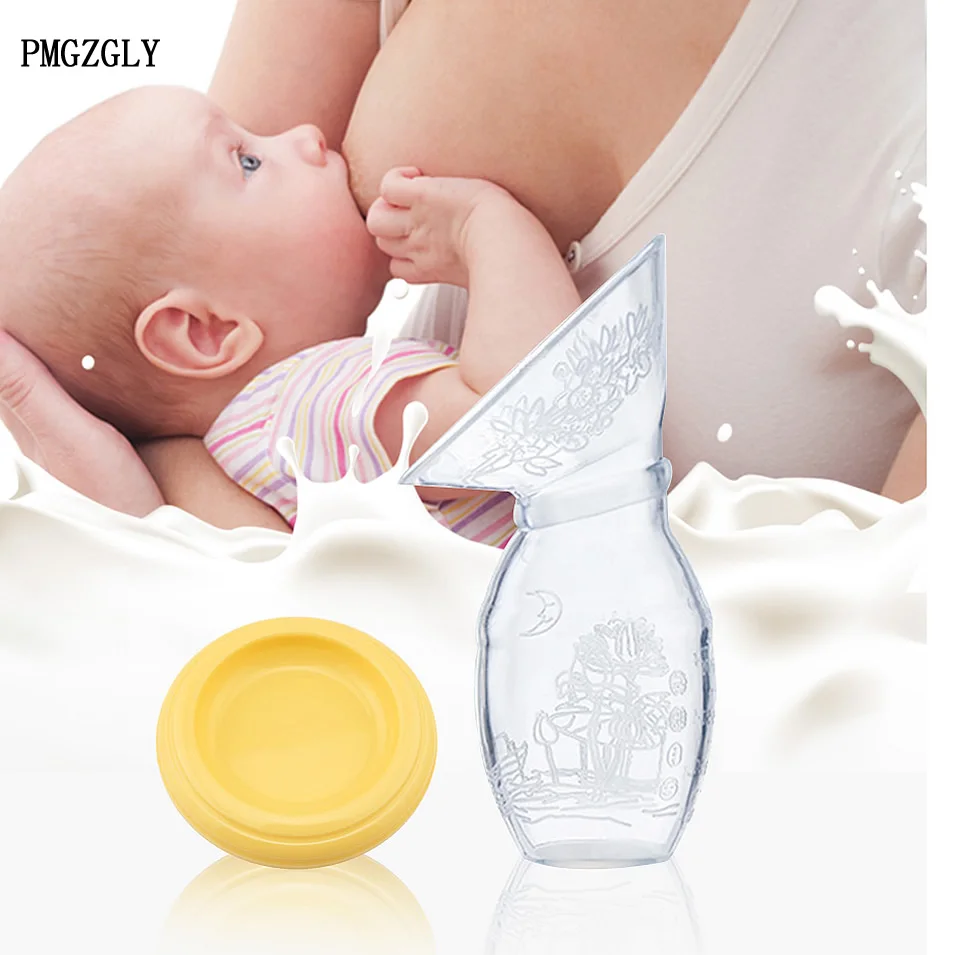 

Manual Breast Pump Accessories Silicone Maternal Milk Holder Baby Breast feeder Bottle Puerperal Nursing Pump Bottle Accessories