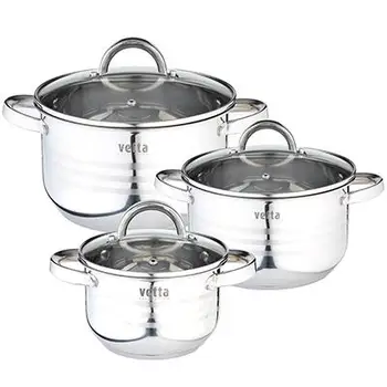 Pan with lid "VETTA" stainless steel capsule bottom kitchen knife thermos mug set discount high 822-116
Pan with lid "VETTA" stainless steel capsule bottom kitchen knife thermos mug set discount high 822-116