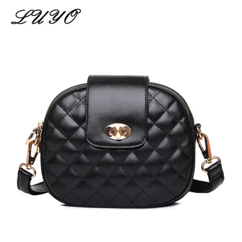 LUYO Fashion Small Leather Diamond Lattice Women Messenger Bags Plaid Round Crossbody Summer Girls Shoulder Bag Black Sac
LUYO Fashion Small Leather Diamond Lattice Women Messenger Bags Plaid Round Crossbody Summer Girls Shoulder Bag Black Sac