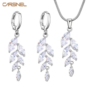 CARSINEL Luxury Swing Jewelry Sets Trendy Women's Silver color Cubic Zircon Earrings Necklace Jewelry Sets Women Set JS0017
CARSINEL Luxury Swing Jewelry Sets Trendy Women's Silver color Cubic Zircon Earrings Necklace Jewelry Sets Women Set JS0017