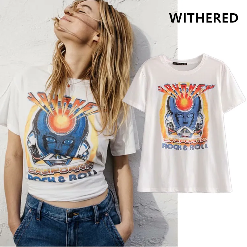 Withered new t-shirt women england style vintage Robot cartoon printing o-neck cotton boyfriend drop shoulder t shirt women tops
Withered new t-shirt women england style vintage Robot cartoon printing o-neck cotton boyfriend drop shoulder t shirt women tops
