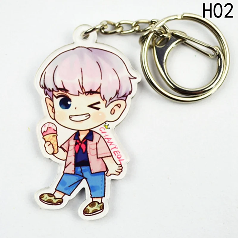 1PC Cute 8 Styles Cartoon EXO Acrylic Keychain Fashion Jewelry Accessories Cute Boys Shaped Pendants Keyring
1PC Cute 8 Styles Cartoon EXO Acrylic Keychain Fashion Jewelry Accessories Cute Boys Shaped Pendants Keyring