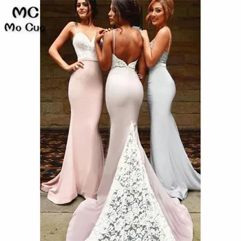 Ready Ship 2019 Backless bridesmaid dresses Wedding party Dress Lace Straps Elastic Satin Evening Dresses Bridesmaid dress
Ready Ship 2019 Backless bridesmaid dresses Wedding party Dress Lace Straps Elastic Satin Evening Dresses Bridesmaid dress