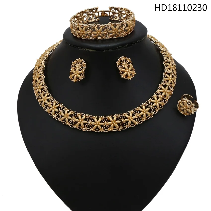 YULAILI New Arrival Fashion African Ladies Costume Jewelry Set Gold Color Wedding Party Costume Accessories
YULAILI New Arrival Fashion African Ladies Costume Jewelry Set Gold Color Wedding Party Costume Accessories