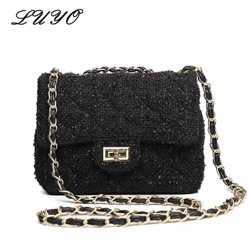 Luyo New Arrival Luxury Fashion Woolen Small Chain Women Leather Handbags Messenger Crossbody Bags For Sac Femme Evening Girls
Luyo New Arrival Luxury Fashion Woolen Small Chain Women Leather Handbags Messenger Crossbody Bags For Sac Femme Evening Girls