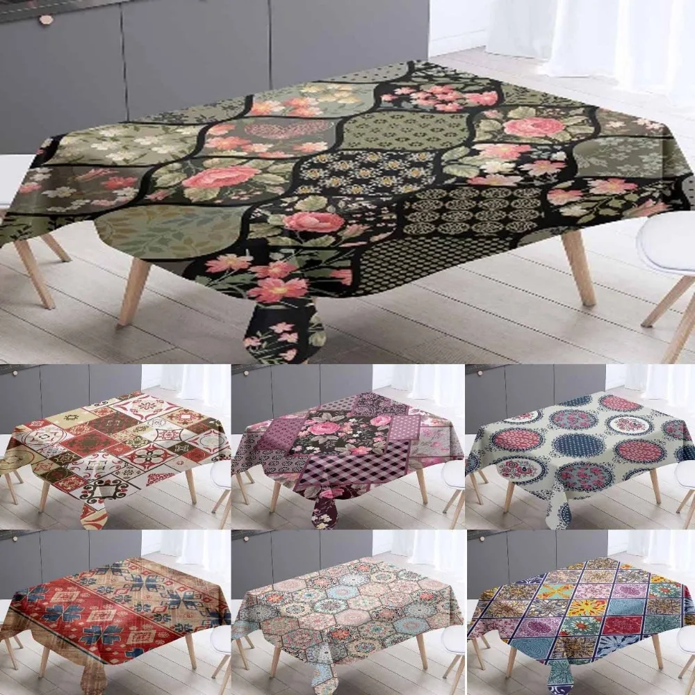 Else Ethnic Turkish Vintage Rose Patchwork 3d Tablecloth Washable Dustproof Thicken Cotton Cloth Rectangul Square Table Cloth
Else Ethnic Turkish Vintage Rose Patchwork 3d Tablecloth Washable Dustproof Thicken Cotton Cloth Rectangul Square Table Cloth