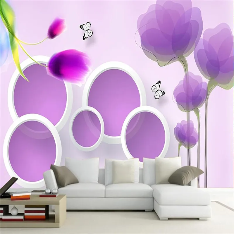 3D Vector Purple Tulips Trees Circle Background Wall Professional Production Wallpaper Mural Custom Home Wall 
3D Vector Purple Tulips Trees Circle Background Wall Professional Production Wallpaper Mural Custom Home Wall