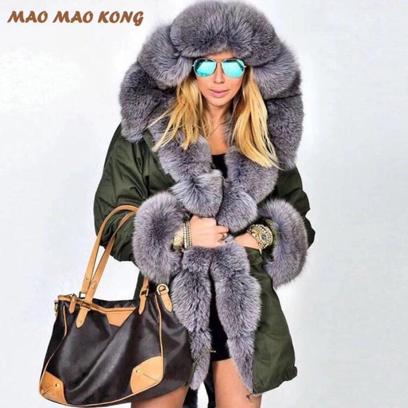 2019New Real Fur Coat Detached Lining Fox Fur collar Natural Rex Rabbit Fur Liner Parka Jacket winter coat Long Fur Coat Women
2019New Real Fur Coat Detached Lining Fox Fur collar Natural Rex Rabbit Fur Liner Parka Jacket winter coat Long Fur Coat Women