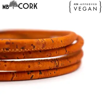 Orange Cork 5mm round cork cord Portuguese cork jewelry supplies /Findings cord vegan material Cor-332
Orange Cork 5mm round cork cord Portuguese cork jewelry supplies /Findings cord vegan material Cor-332