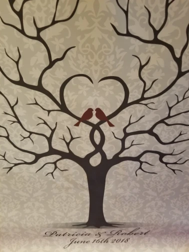 Pollice stampa albero tela libro degli ospiti matrimonio impronte digitali albero tampone di inchiostro personalizzabile con nome e DATA per la sposa doccia