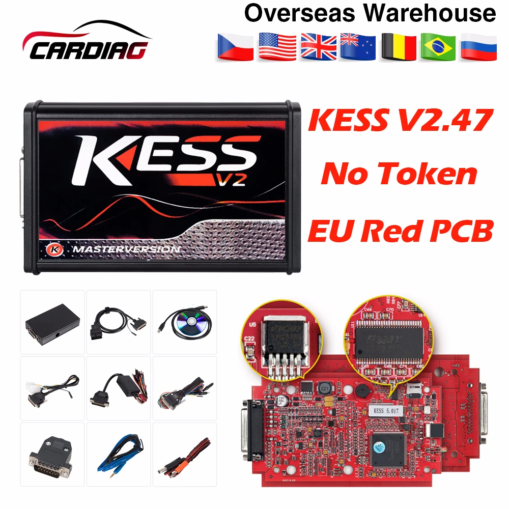 Red KESS V2.47 V5.017 No Tokens ECU Chip Tuning Master ECU programmer KESS V2 Manager Tuning Kit For Car/Truck Free Ship
Red KESS V2.47 V5.017 No Tokens ECU Chip Tuning Master ECU programmer KESS V2 Manager Tuning Kit For Car/Truck Free Ship