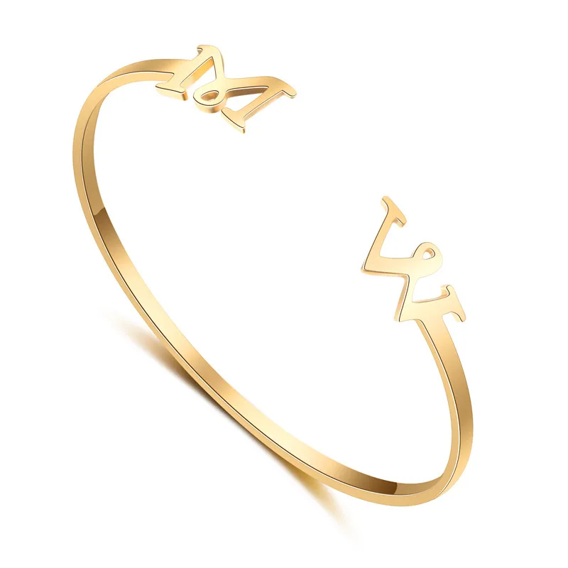 Custom Wedding Gift Stainless Steel Gold Color Personalized Nameplated Inital Name Cuff Bangle Gift For Women Bijoux
Custom Wedding Gift Stainless Steel Gold Color Personalized Nameplated Inital Name Cuff Bangle Gift For Women Bijoux